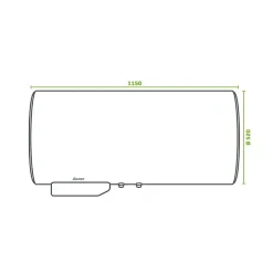 Chauffe-eau électrique CANGAR horizontal mural 150L - ACI Hybride-Sauter New