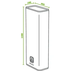 Chauffe-eau électrique plat connecté GUELMA 80L blanc - multiposition-Sauter Hot