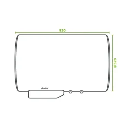 Chauffe-eau électrique CANGAR horizontal mural 100L - ACI Hybride-Sauter Outlet