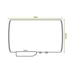 Chauffe-eau électrique CANGAR horizontal mural 100L - ACI Hybride-Sauter Outlet