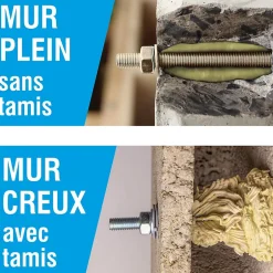 SCELL IT Kit Résine X PRO 160ml Ton Béton Avec 4 Tiges Acier M8 Et 4 Tamis Scellement Chimique Professionnel^Scell-It Outlet