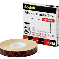 Scotch 3M ATG 924 film adhésif double-face transparent 19 mm x 55 m, adhésif acrylique 400, 0,05 mm-1001 Clearance
