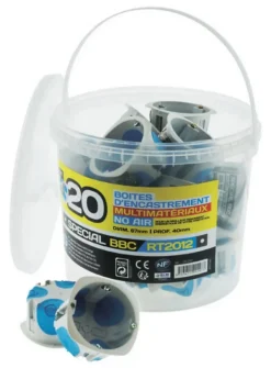 Seau de 20 boîtes d'encastrement multimatériaux No Air^ Discount