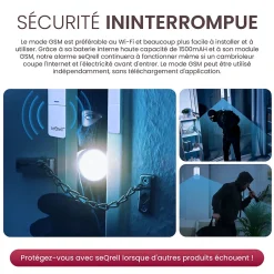, Systeme Alarme Maison sans Fil GSM 4G, WLAN avec écran Tactile et Batterie 1500 mAh. Alexa, Application Android et iOS^Seqrell Best