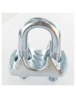 Serre cable Etrier Acier zingué Pour Câble 12 - 5 pièces-Vis Express New