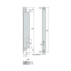 Serrure à larder 2 points à engrénage variaxe 39mm - STREMLER - 2271.39.0-Stremler Assa Abloy New