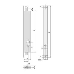 Serrure à larder 2 points à engrénage variaxe 39mm - STREMLER - 2271.39.0-Stremler Assa Abloy New