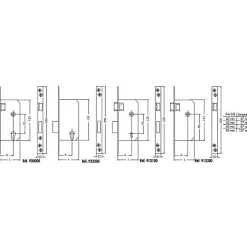 Serrure à larder LIONA réversible à profil européen et bout carré axe 60mm - - 922200-03-0A-Jpm Sale