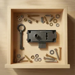 Serrure à patte axe 15 l. 30 mm x H. 50 mm x ep. 10 mm acier poli^Diall Online