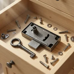 Serrure à patte AXE 20 l. 37 mm x H. 50 mm x EP. 10 mm-Diall Discount