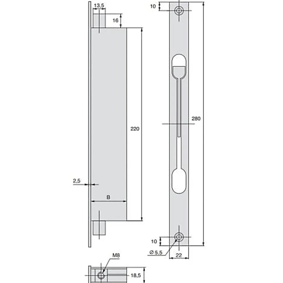 Serrure 2 points à levier 41mm Variaxe - STREMLER - 1223.41.0^Stremler Assa Abloy Outlet