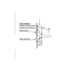Serrure 4 points série 20500 pêne dormant 1/2 tour têtière 2150x16mm axe 50mm droite - - 13440000-Vachette Online
