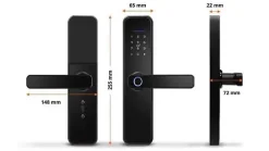 Serrure connectée -2 biométrique, code, badge et bluetooth^LOCKY Hot