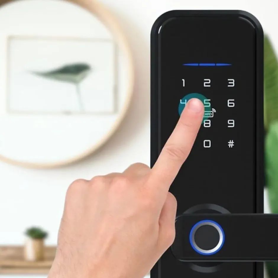 Serrure connectée -2 biométrique, code, badge et bluetooth^LOCKY Hot