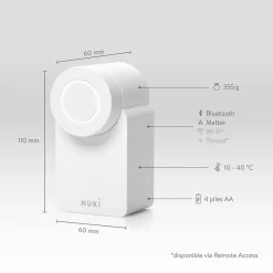 Serrure connectée Smart Lock Go blanche^Nuki