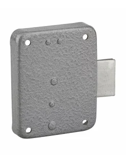 Serrure de meuble Paris pour porte d'ameublement, droite, axe 35mm, 60x70mm, gris, 1 clé -^Thirard New