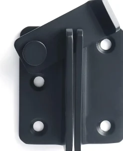 Serrure de porte coulissante, cadenas, loquet, serrure de porte, acier inoxydable, finition noir mat-Deko New