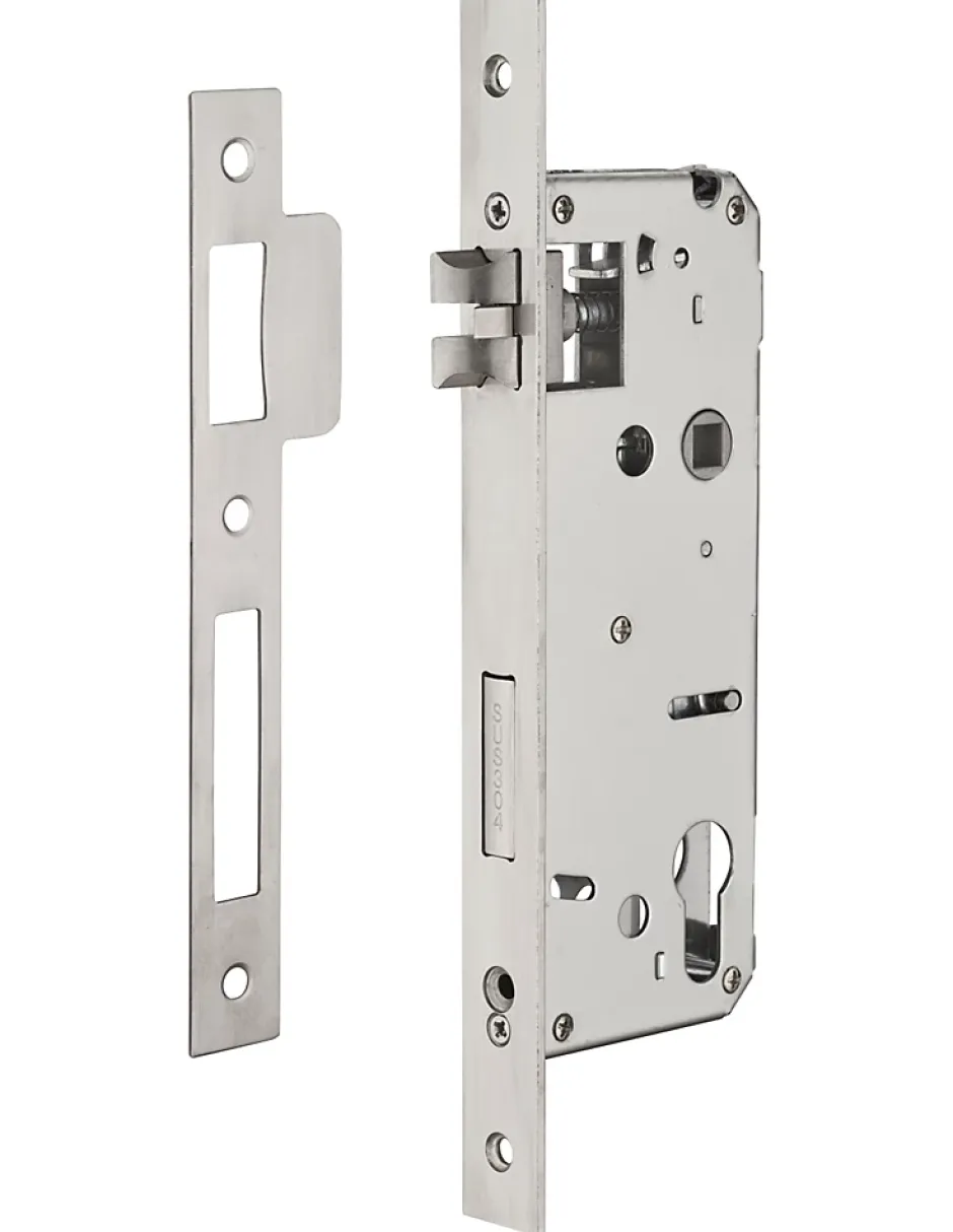 Serrure encast. Intelock trou cylindre pour poignées connectées, inox, axe50mm, entr'axes85mm, carré8, révers - INTELOCK^Thirard Hot