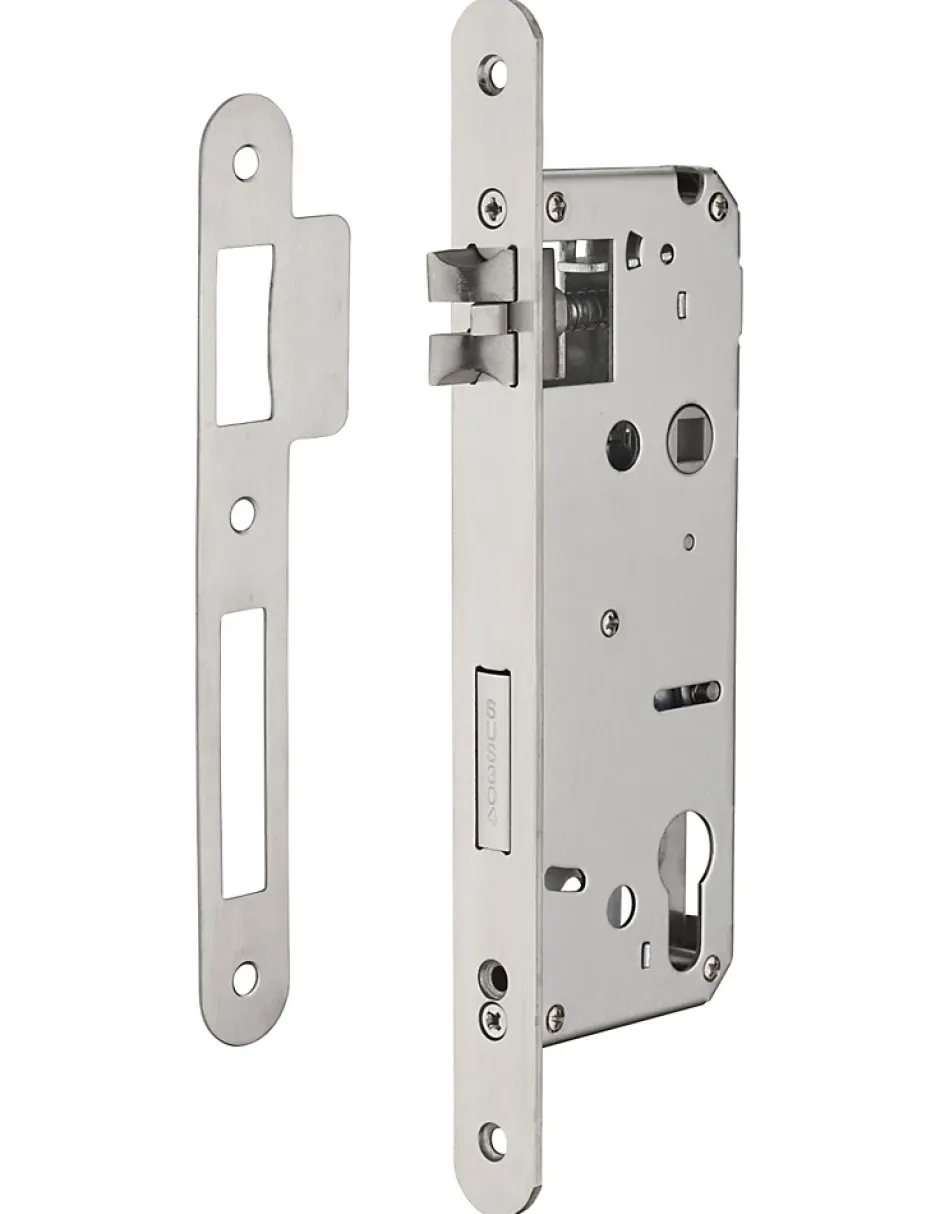 Serrure encast. Intelock trou cylindre pour poignées connectées, inox, axe50mm, entr'axes85mm, carré8, BR - INTELOCK-Thirard Clearance