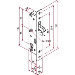 Serrure encastré GK portail coulissant axe 29mm - - GK401201^Tirard Clearance