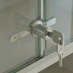 Serrure vitrine Acier/Nickelé ø20 mm x EP. 6 mm^Diall Discount