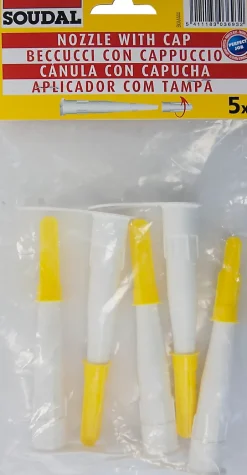 Set 5 canules avec bouchons plastique-Soudal Hot