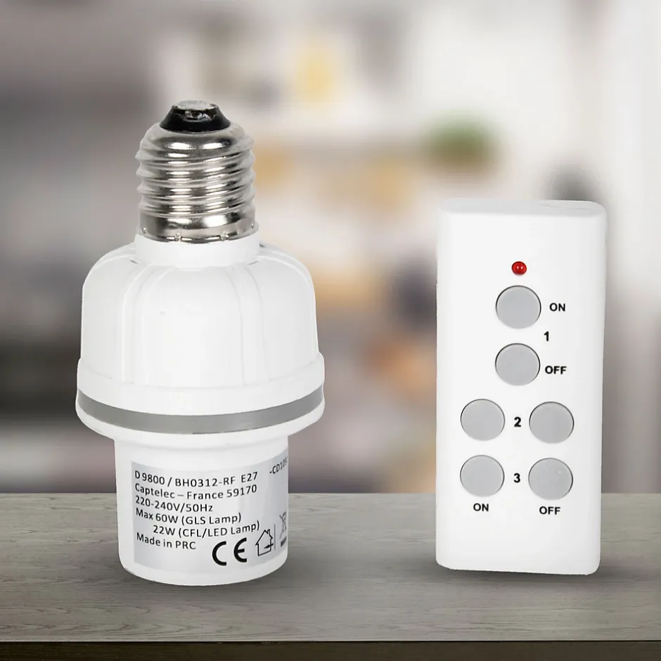 Set de 2 Douilles E27 + Télécommandées^Fishtec Hot