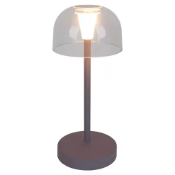 Set de 2 lampes de table LED rechargeables Gomba extérieur intérieur métal plastique couleur mûre hauteur 18,5cm^Näve Online