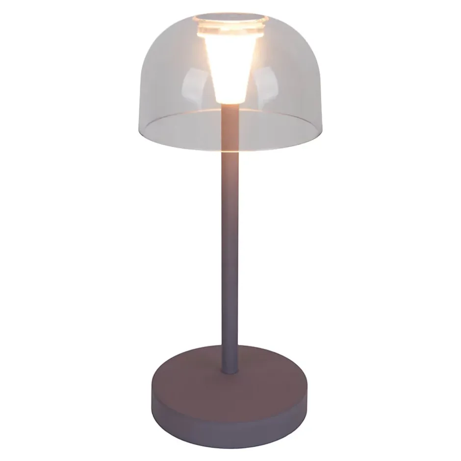 Set de 2 lampes de table LED rechargeables Gomba extérieur intérieur métal plastique couleur mûre hauteur 18,5cm^Näve Online