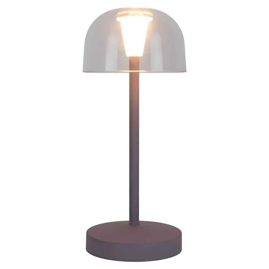 Set de 2 lampes de table LED rechargeables Gomba extérieur intérieur métal plastique couleur mûre hauteur 18,5cm^Näve Online