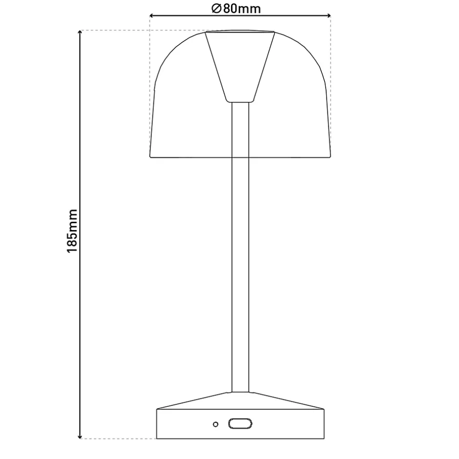 Set de 2 lampes de table LED rechargeables Gomba extérieur intérieur métal plastique couleur mûre hauteur 18,5cm^Näve Online