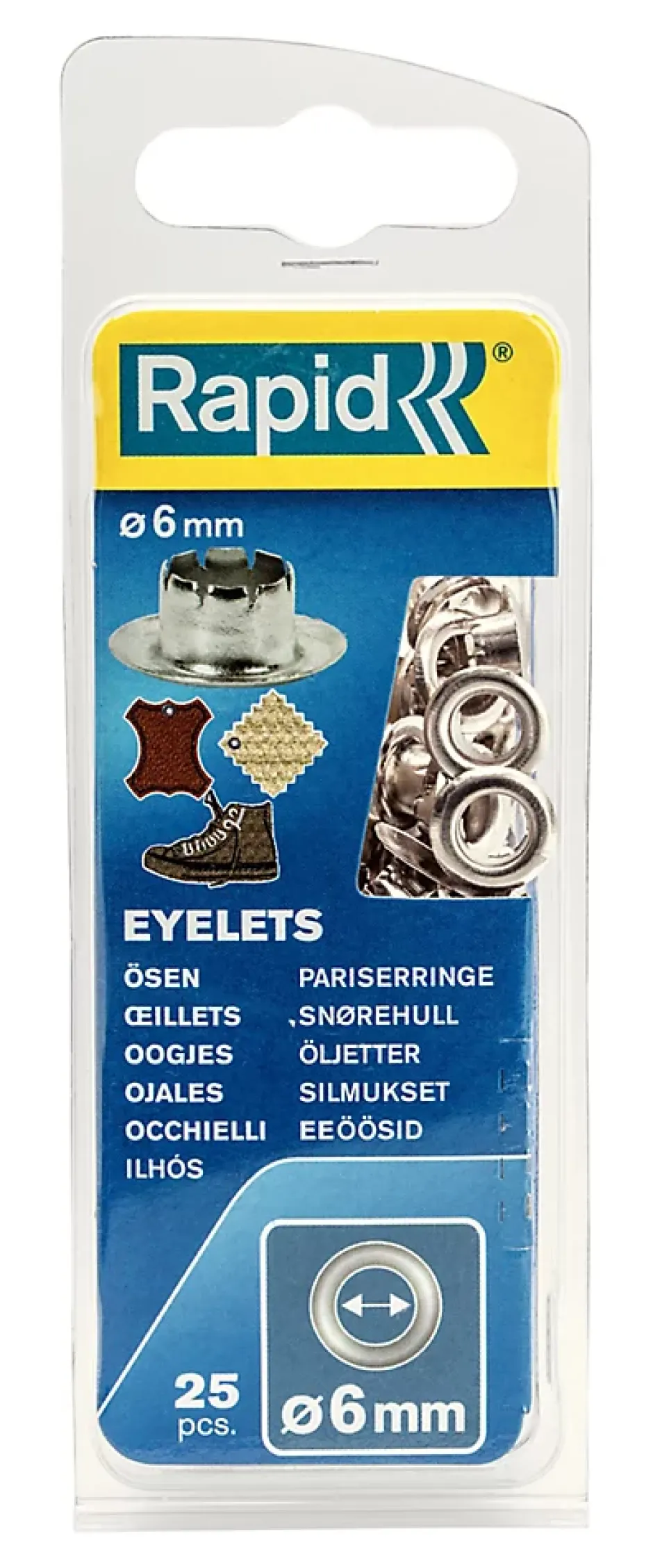 Set de 25 pièces oeillets Ø6mm-Rapid Hot