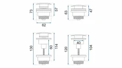 Siphon de lavabo + bonde Brushed Gold-Rea Sale