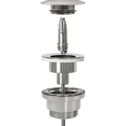 Siphon de lavabo + bonde Brushed Nickel^Rea
