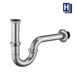 Siphon de Lavabo en Acier Inox Chrome Anti Odeur Tube Courbe en Forme de G Ouverture Quart de Tour pour Lavabo^Homelody Best