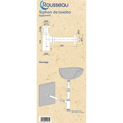 Siphon de lavabo réglable laiton 70mm^Rousseau Best