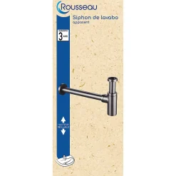 Siphon de lavabo réglable laiton 70mm^Rousseau Best