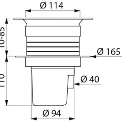 Siphon de sol à hauteur réglable - Diamètre 114 mm-Delabie Online