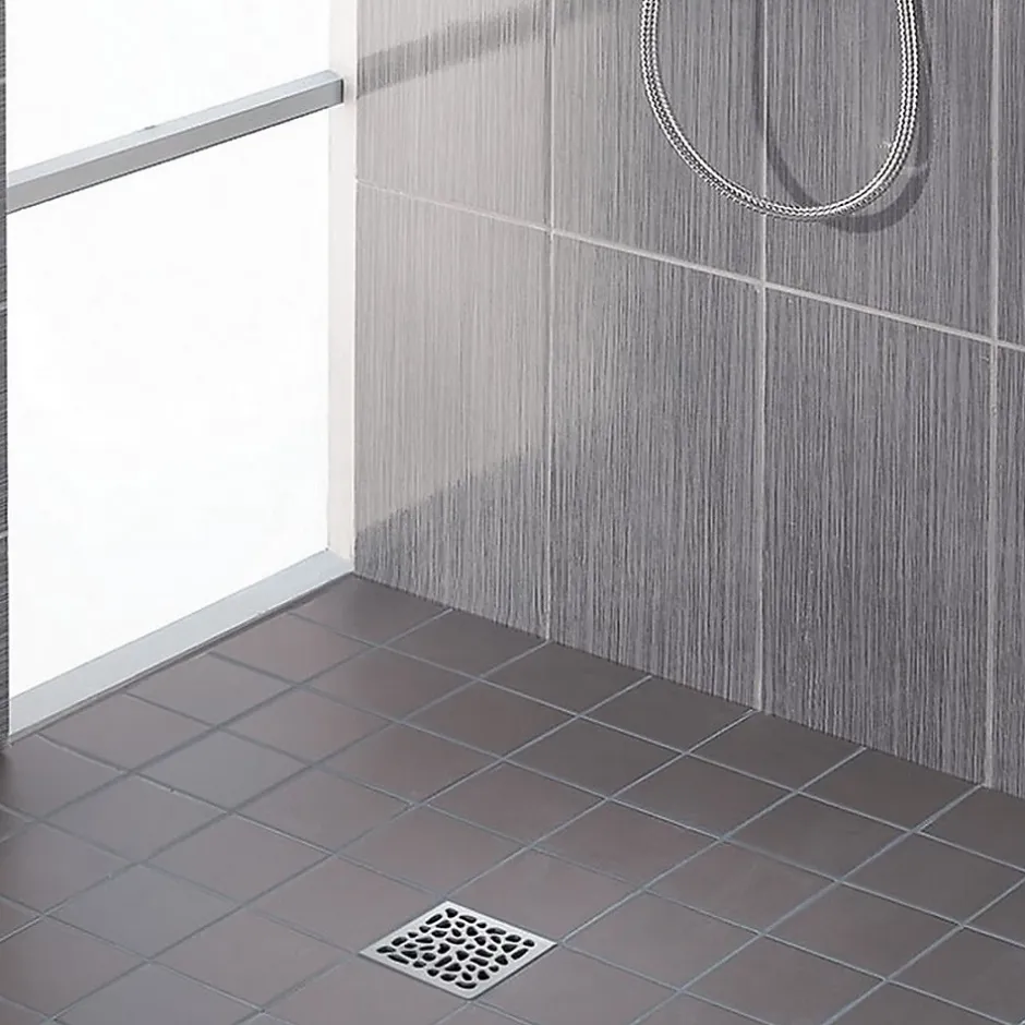 Siphon de sol à maçonner pour douche à l'italienne 10x10cm^Wirquin Discount