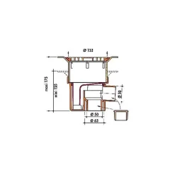 Siphon de sol spécial sol plastique - Diamètre 50 - 63 mm - Sitar --Nicoll Online