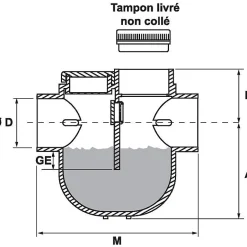 Siphon disconnecteur diamètre 100- New