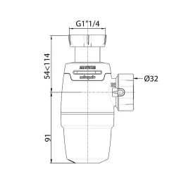 Siphon Neo « Air » pour vasque 32mm-Wirquin Sale