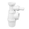 Siphon réglable blanc 40mm avec raccord pour lave-vaisselle ou machine à laver^Wirquin Best
