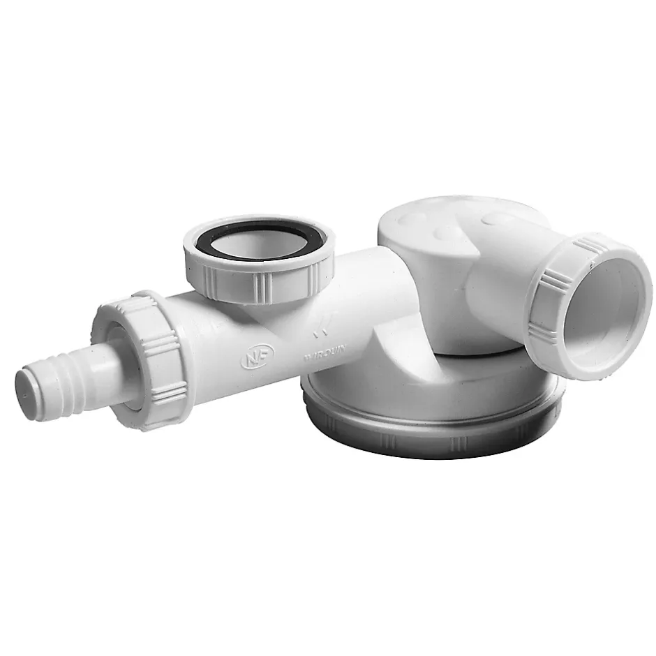 Siphon réglable blanc 40mm extra-plat^Wirquin Best