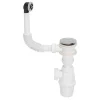 Siphon réglable blanc 32mm et trop-plein circulaire-Wirquin Clearance