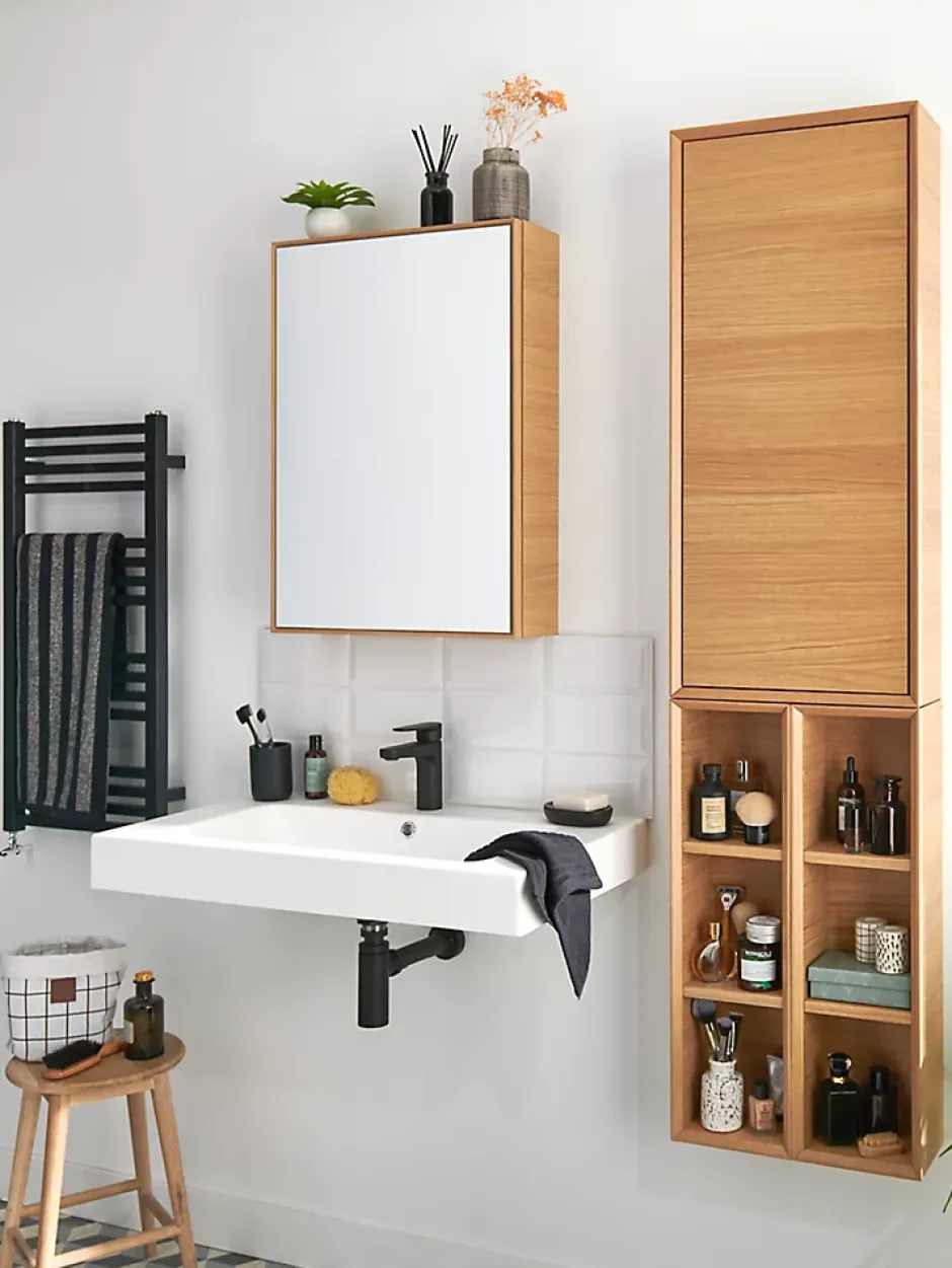 Siphon réglable noir 32mm Laiton^Flomasta Hot