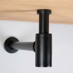 Siphon rond MIN avec finition NOIR mat en laiton Kibath- New