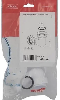 Siphon tube en P - L231 - Diamètre 32 mm^Nicoll Discount