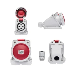 Socle De Prise Triphasé 16a 3p+t - Montage Mural - étanche Ip67 --Ide Hot