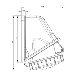 Socle De Prise Triphasé 32a 3p+t - Montage Mural - étanche Ip67 -^Ide Online